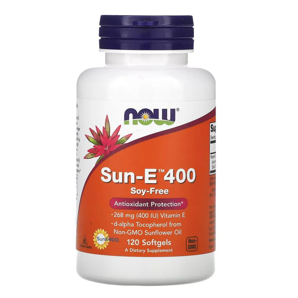 VITAMINA E SUN-E 400 268MG NOW FOODS 120SOFT IMPORTADO