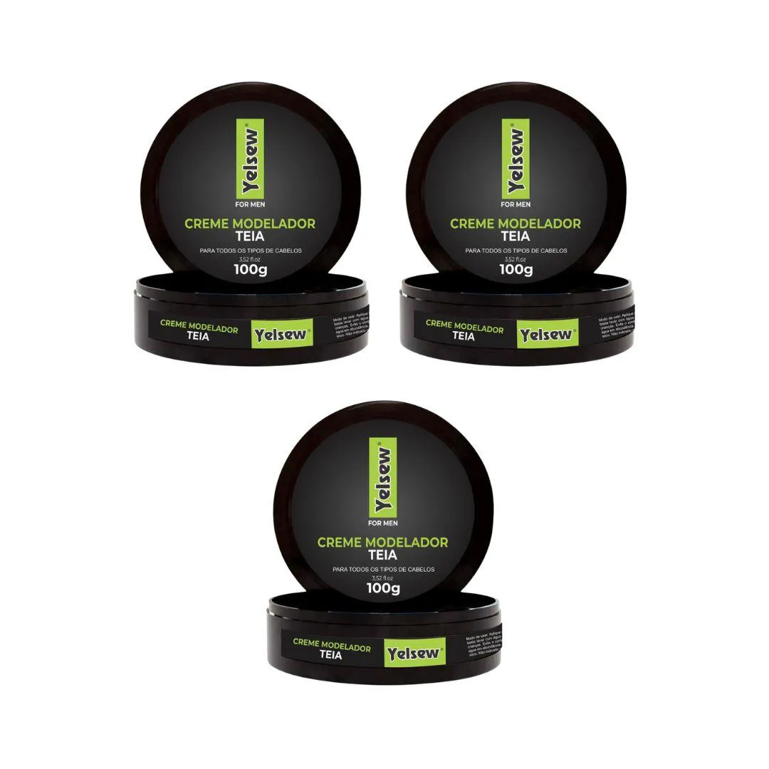 CREME MODELADOR CAPíLAR YELSEW TEIA 100G - KIT C/ 3UN