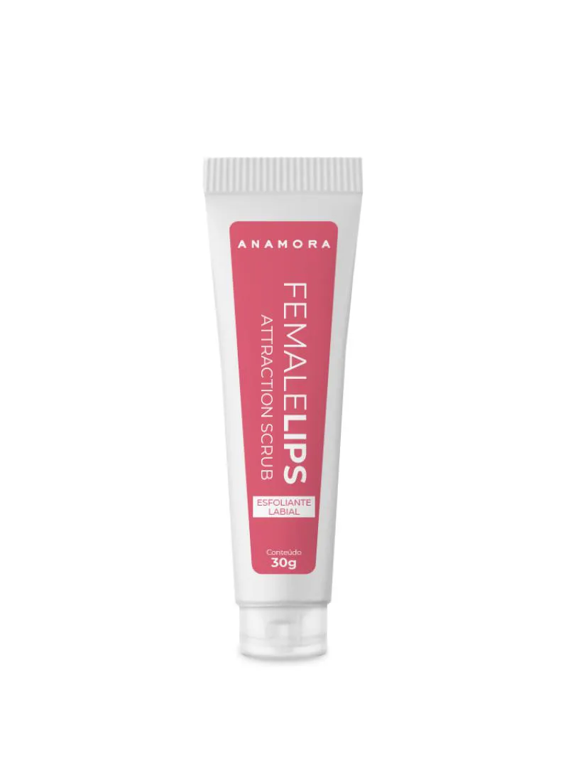 ESFOLIANTE LABIAL ATTRACTION SCRUB COM ÓLEO DE COCO E JOJOBA 30G