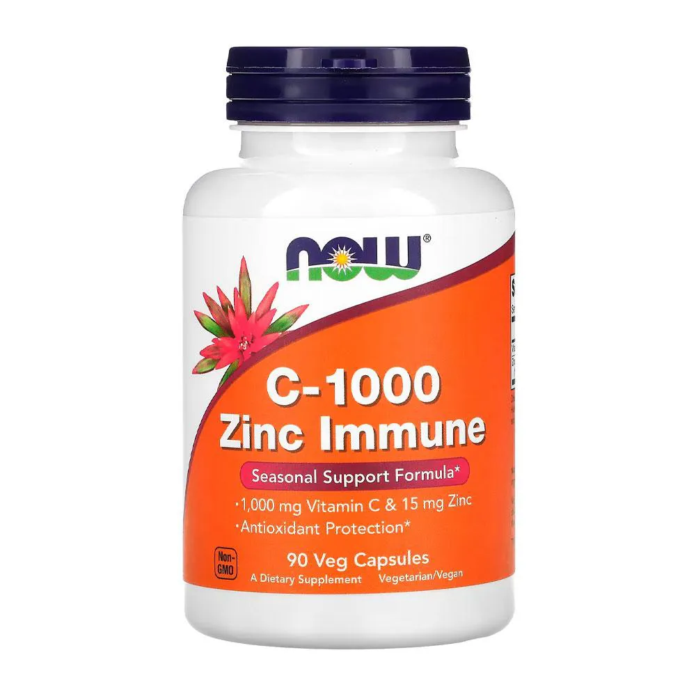 VITAMINA C-1000 ZINCO IMMUNE NOW FOODS 90 CáPS IMPORTADO