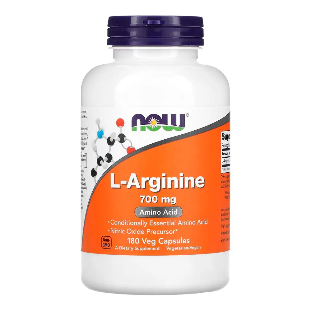 L-ARGININA 700MG NOW FOODS 180 CáPS IMPORTADOS