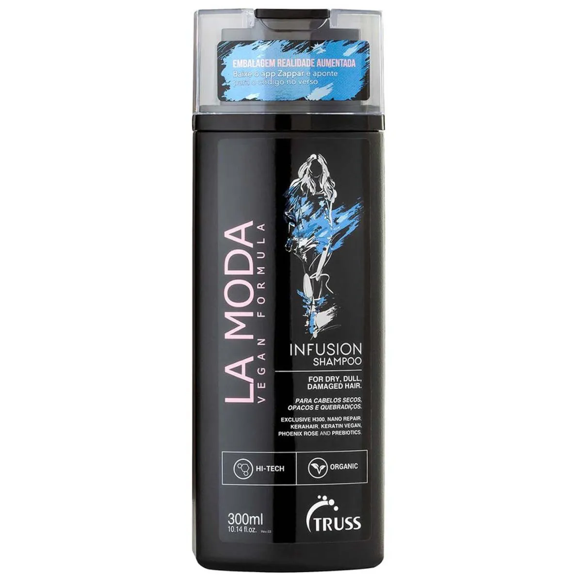 TRUSS SHAMPOO INFUSION LA MODA PARA CABELOS SECOS OPACOS E QUEBRADIçOS 300ML