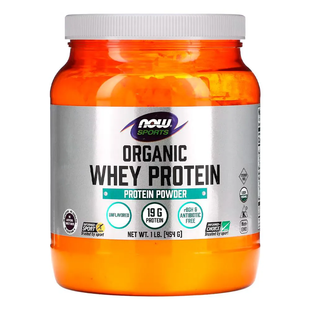 WHEY PROTEIN NOW FOODS ORGâNICO SEM SABOR 454G IMPORTADO