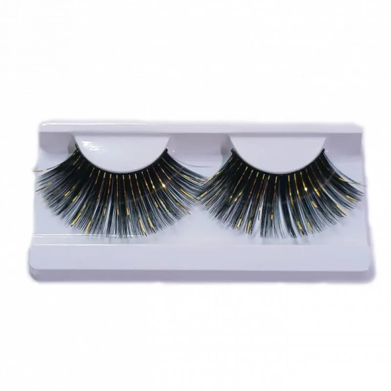 CíLIOS POSTIçOS COLORIDOS HUDA BELA Preto E Dourado