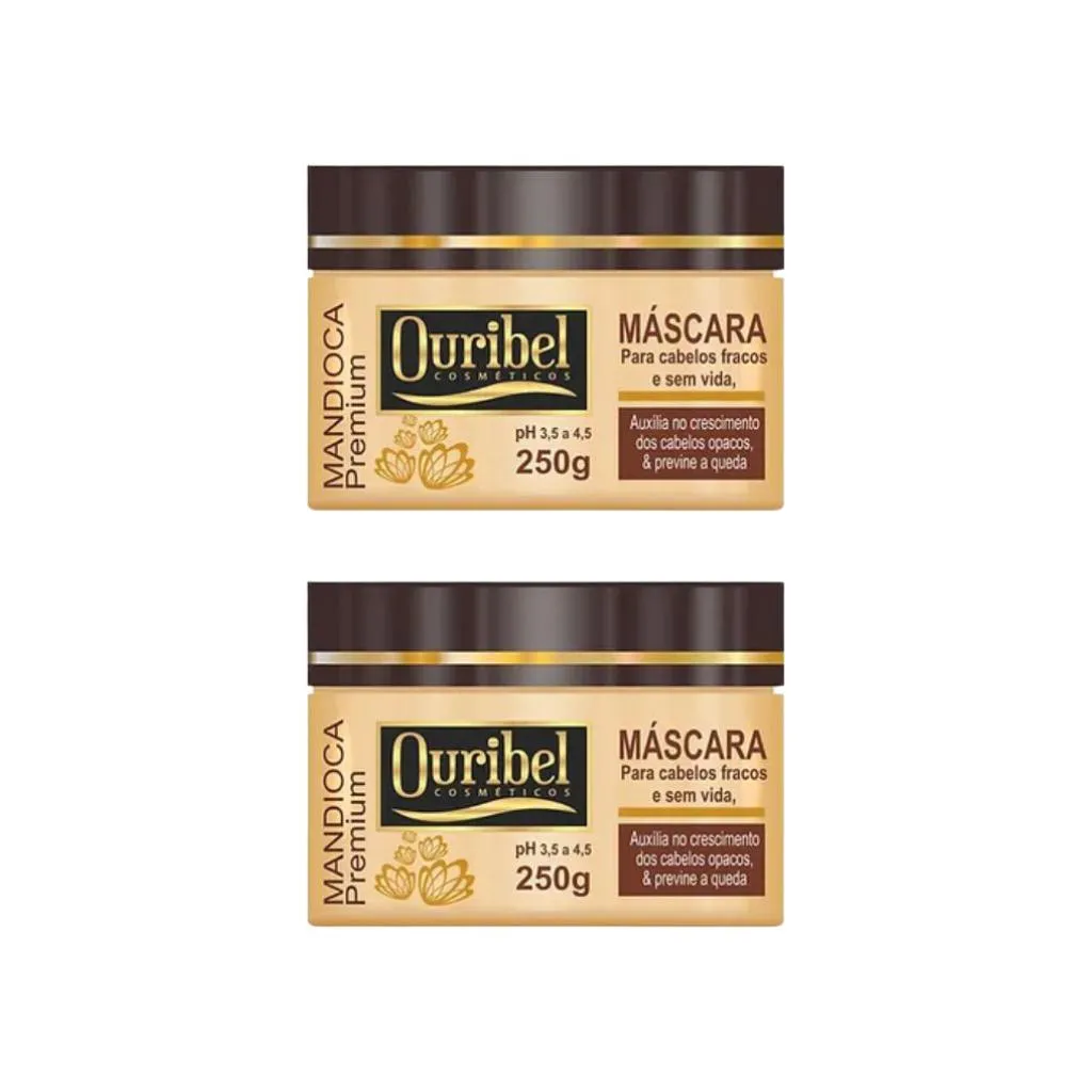 MASCARA OURIBEL MANDIOCA 250G - KIT C/ 2UN