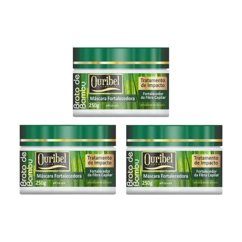 MASCARA OURIBEL BROTO DE BAMBU 250G - KIT C/ 3UN