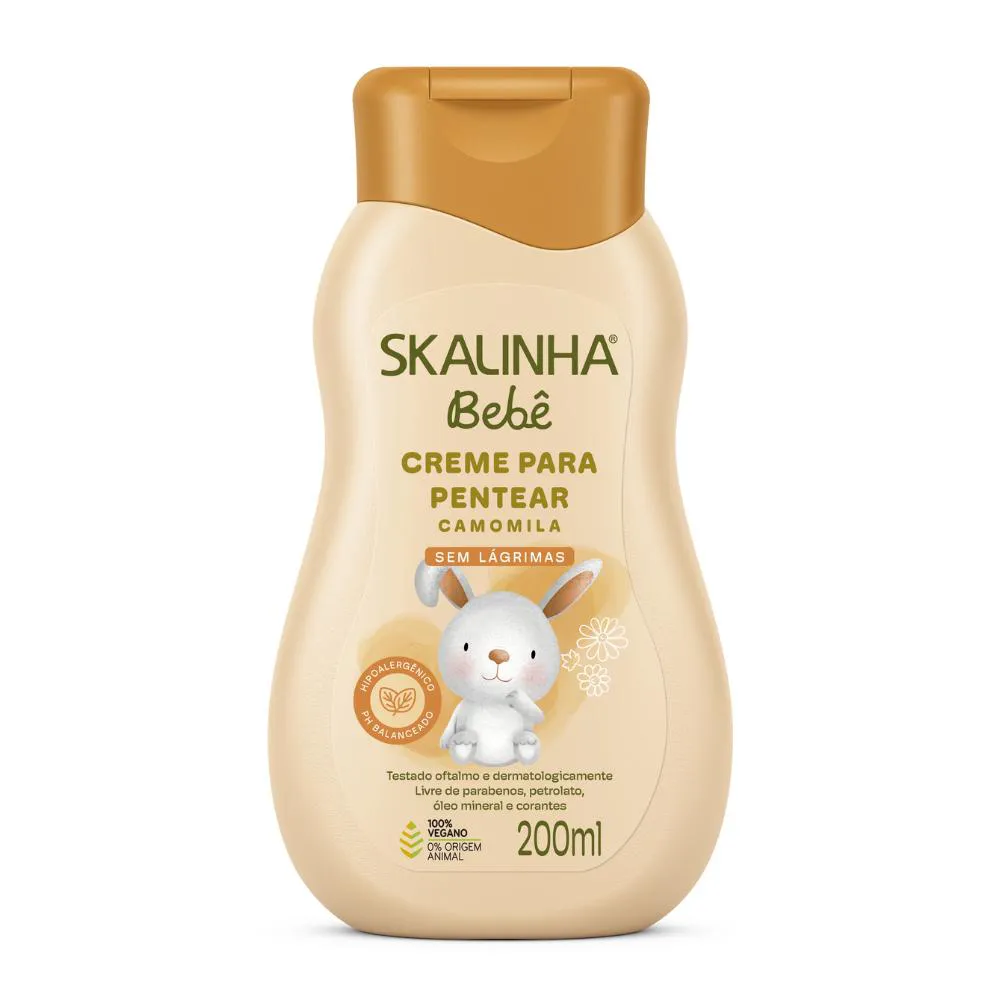 Creme Para Pentear Camomila Bebê Infantil Vegano Skala 200ml