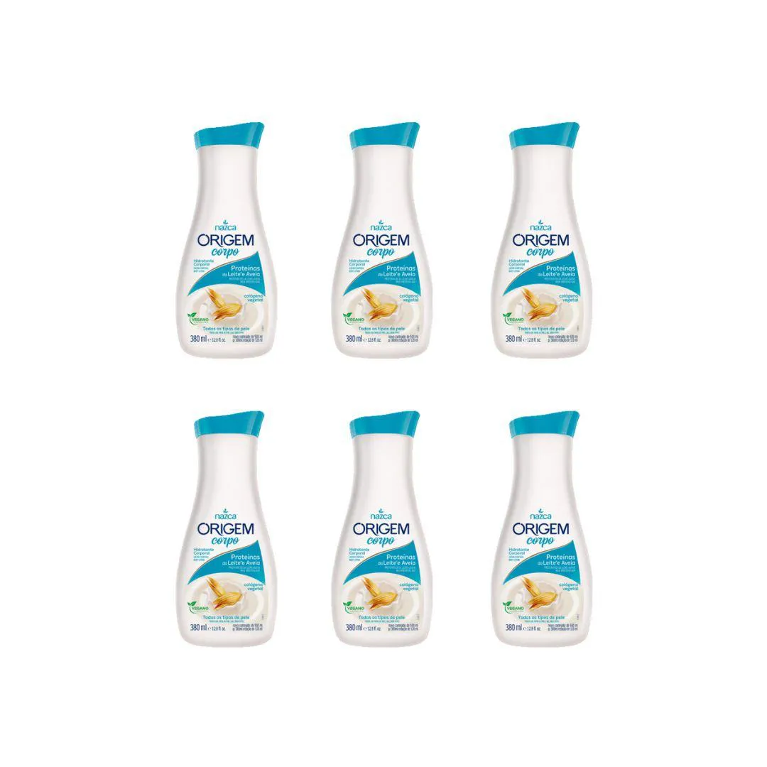 HIDRATANTE CORPORAL ORIGEM 380ML PROT LEITE/AVEIA-KIT C/6UN