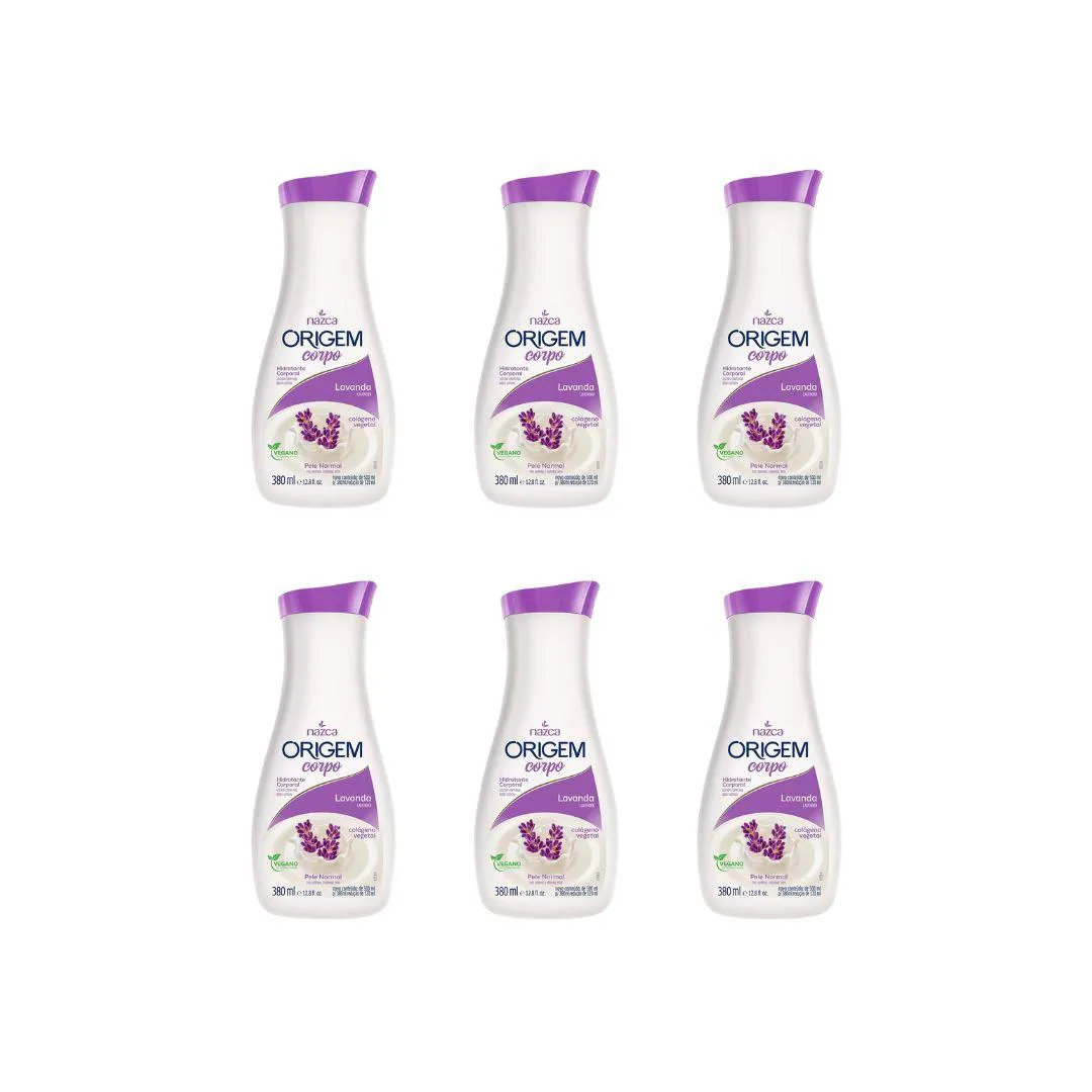 HIDRATANTE CORPORAL ORIGEM 380ML LAVANDA - KIT C/ 6UN
