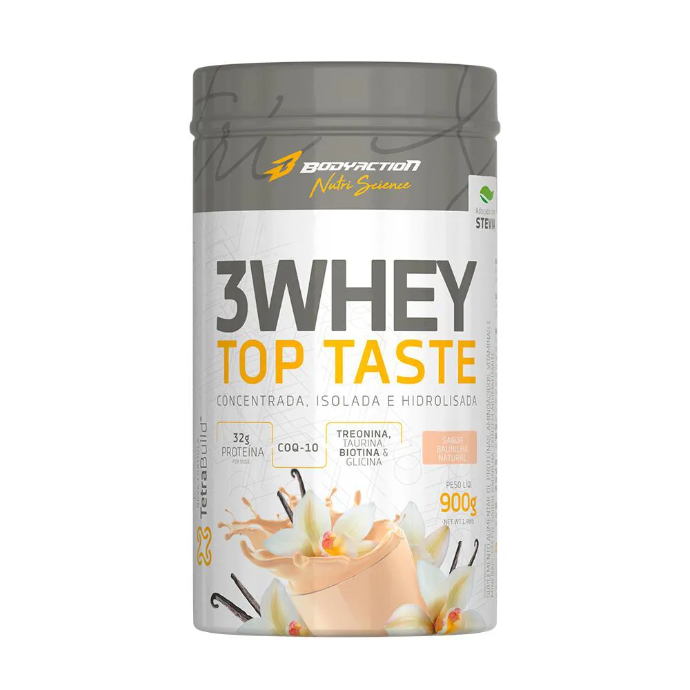 3 WHEY TOP TASTE 900GR BAUNILHA