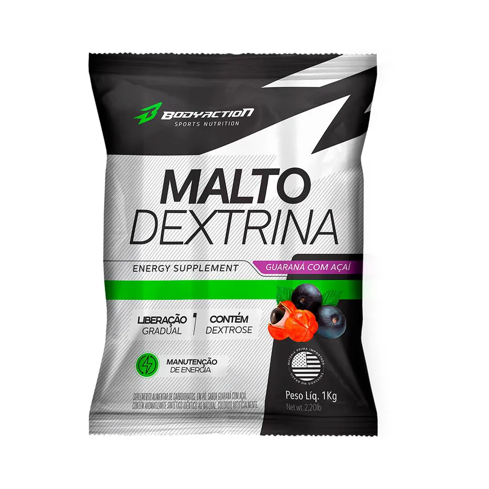 MALTO DEXTRIN 1KG BODYACTION SABOR GUARANÁ COM AÇAÍ