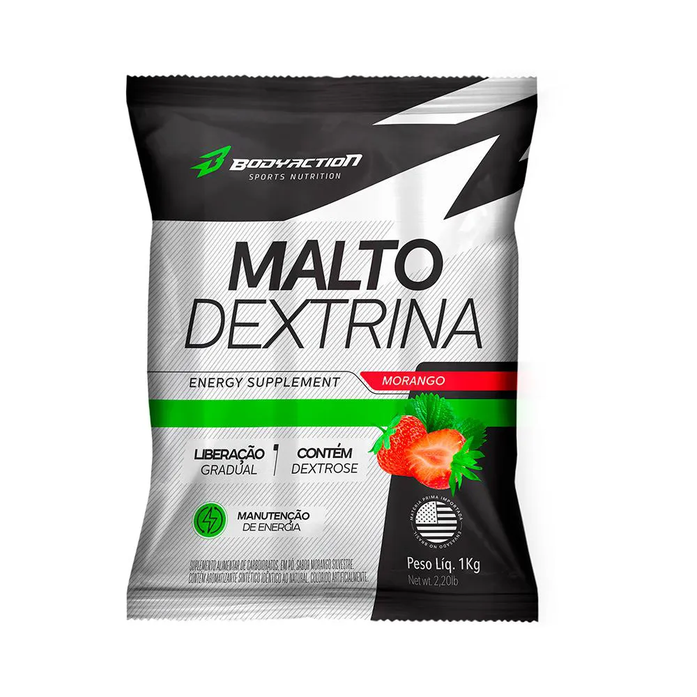 MALTO DEXTRIN 1KG BODYACTION SABOR MORANGO