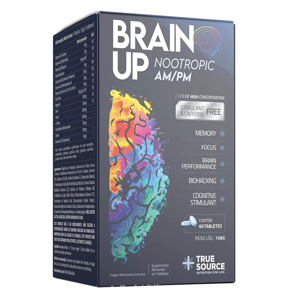 NOOTROPICO TRUE BRAIN UP AM/PM 60 TABLETES - TRUE SOURCE