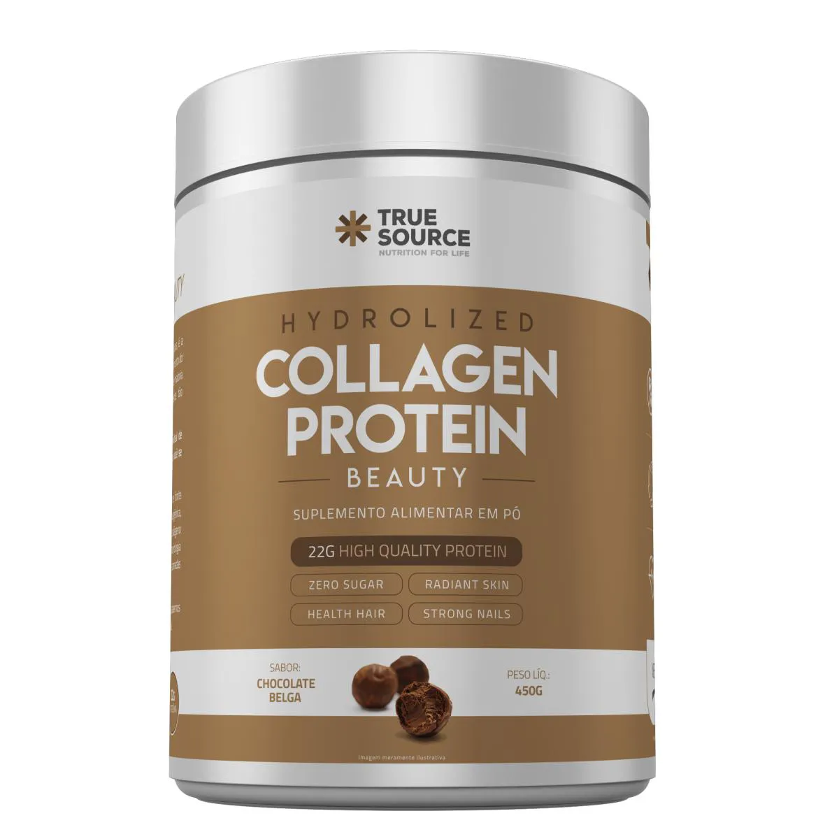 PROTEINA COLLAGEN PROTEIN CHOCOLATE BELGA 450G - TRUE SOURCE