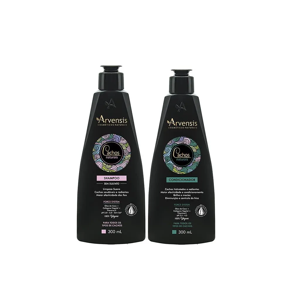 KIT ARVENSIS CACHOS NATURAIS SHAMPOO + CONDICIONADOR - 300ML
