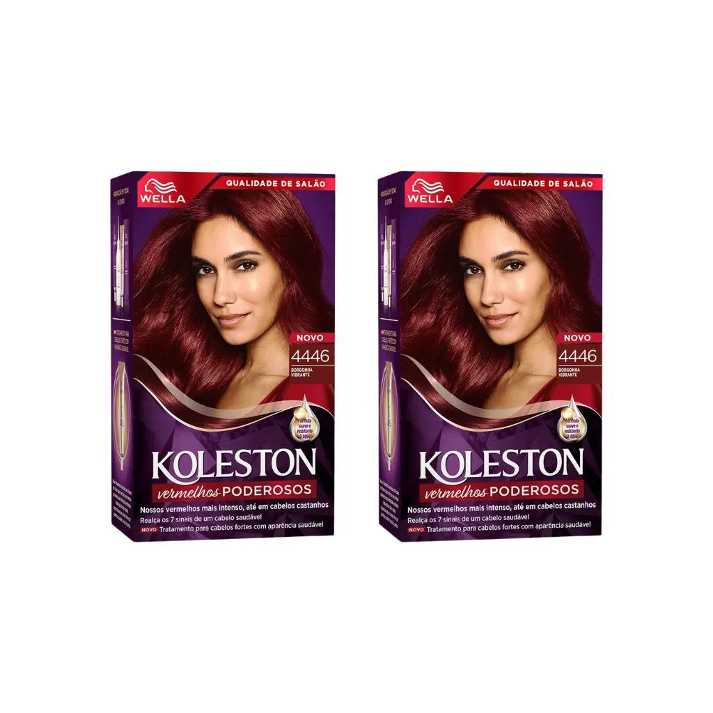 COLORAçAO KOLESTON 4446 BORGONHA VIBRANTE-KIT C/2UN