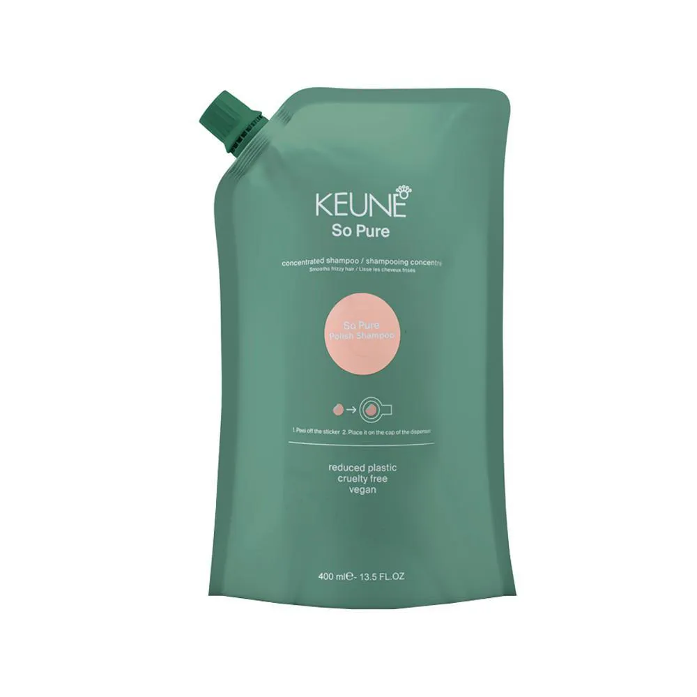 KEUNE SO PURE POLISH SHAMPOO REFIL 400ML