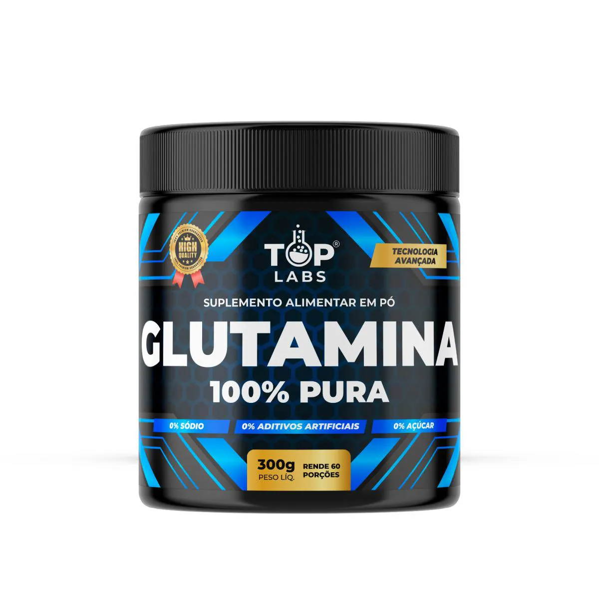 GLUTAMINA 100% PURA TOP LABS 300G