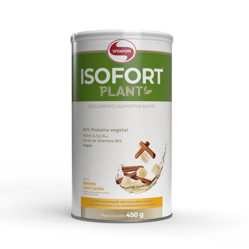ISOFORT PLANT 450G BANANA COM CANELA
