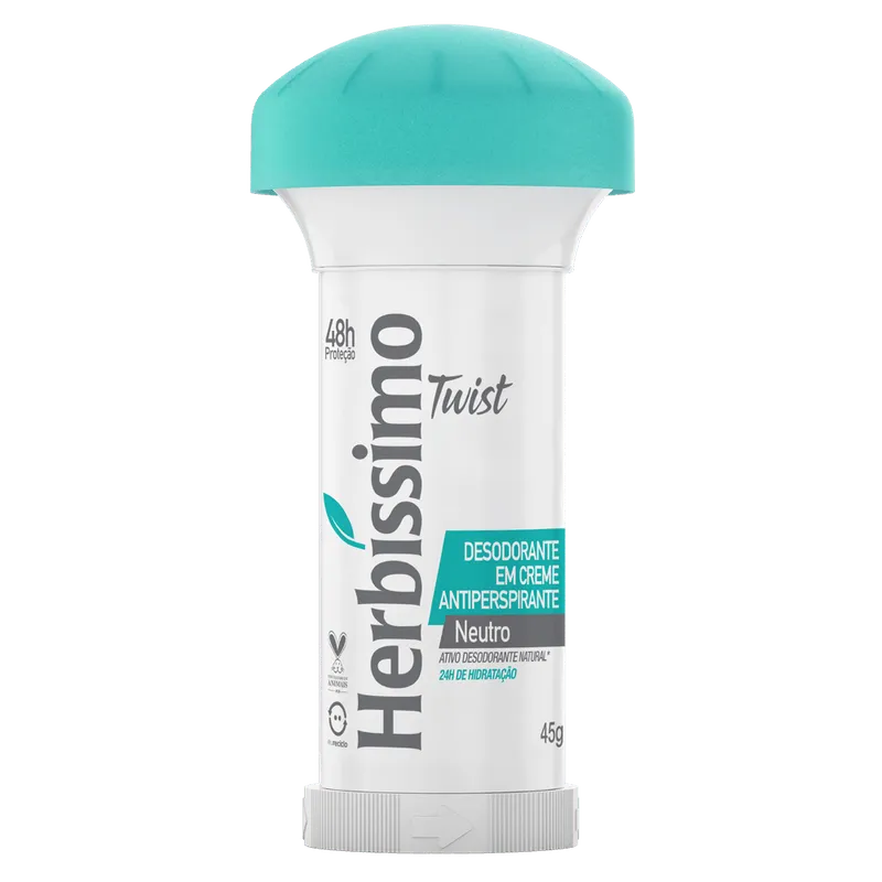 DESODORANTE TWIST ANTITRANSPIRANTE NEUTRO HERBISSIMO 45G