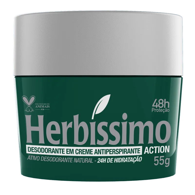 Desodorante Antitranspirante Creme Action Herbissimo 55g