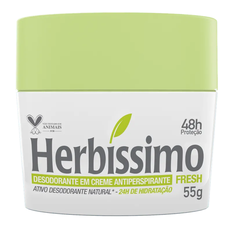 Desodorante Antitranspirante Creme Fresh Herbissimo 55g