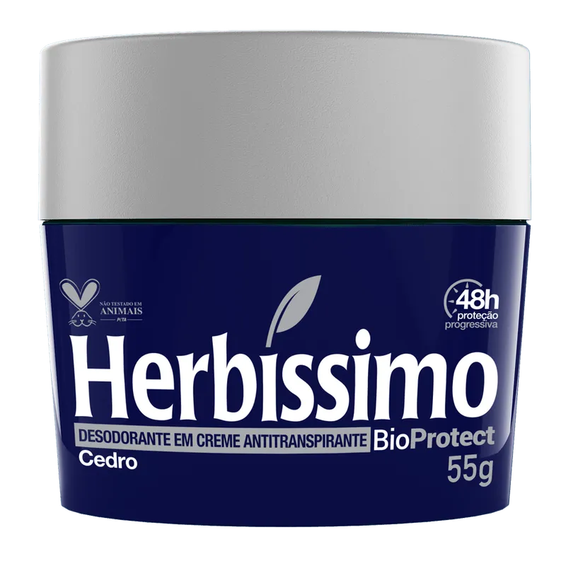 Desodorante Herbíssimo Creme Antitranspirante Bioprotect Cedro 55G