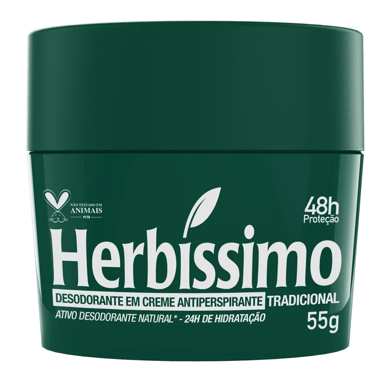 Desodorante Creme Antitranspirante Tradicional Herbissimo 55G