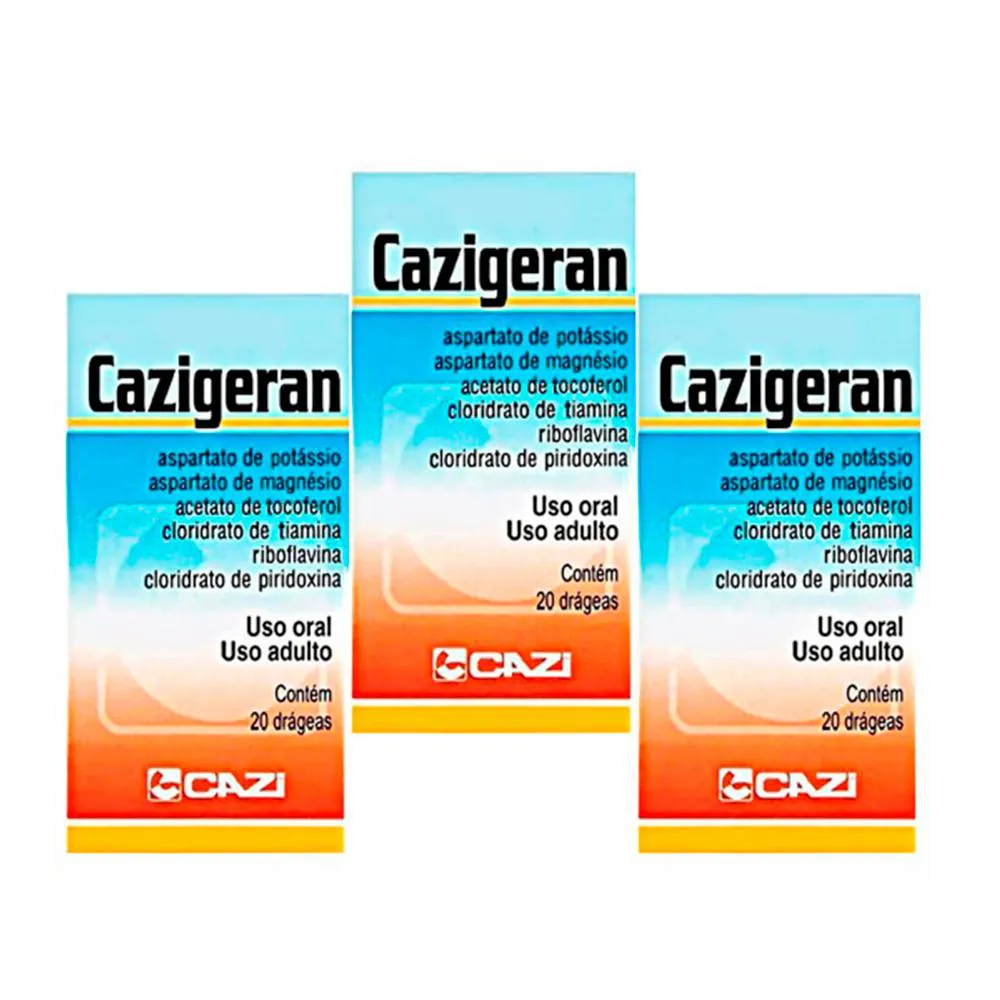03UN SUPLEMENTO ALIMENTAR VITAMINAS, MAGNéSIO, SELêNIO E ZINCO CAZIGERAN COM 20 CáPSULAS