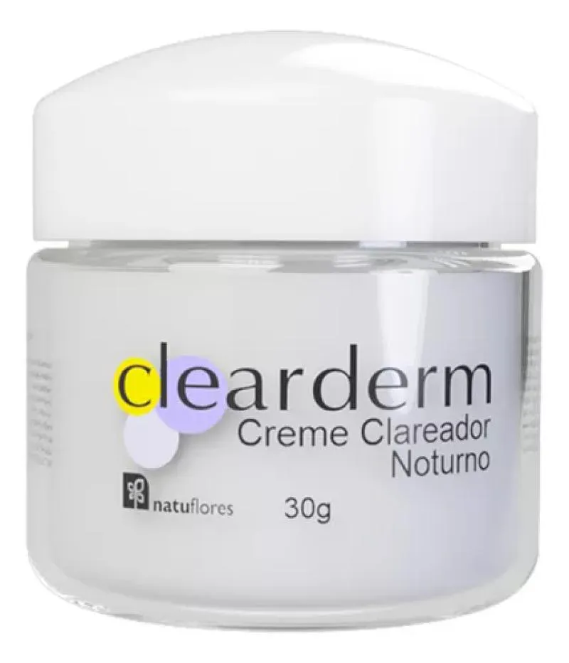 NATUFLORES CREME FACIAL CLAREADOR NOTURNO CLEAR PELE CLEARDERM  30G