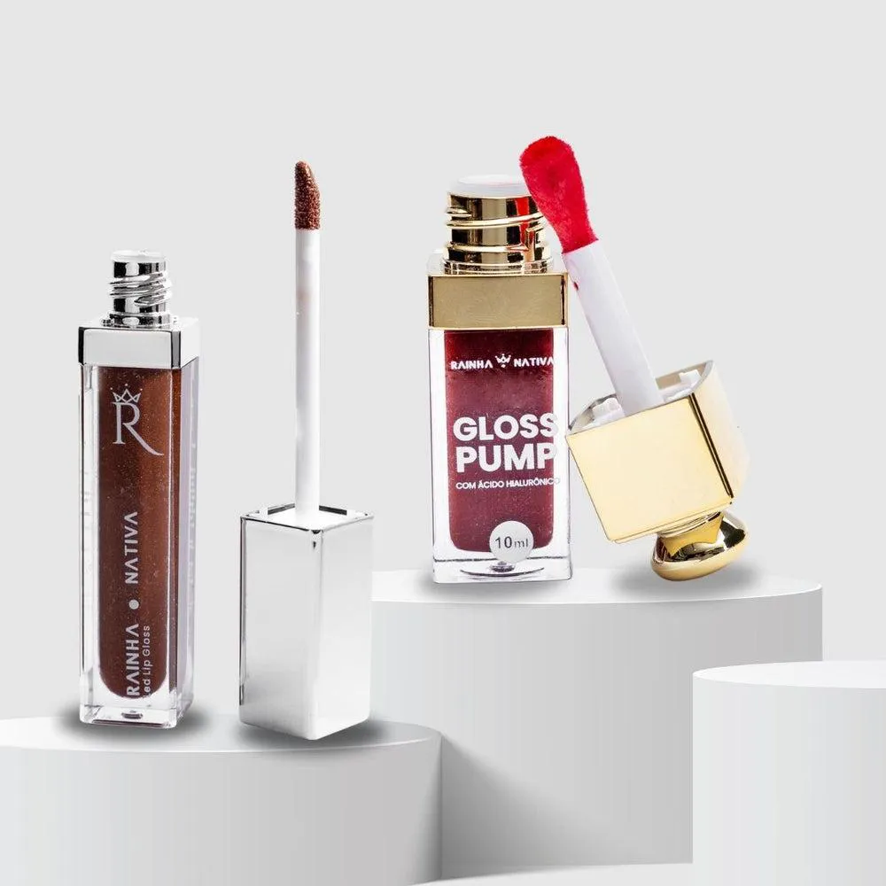 GLOSS PUMP VOLUME BROWN + GLOSS LED COM ESPELHO COR 5