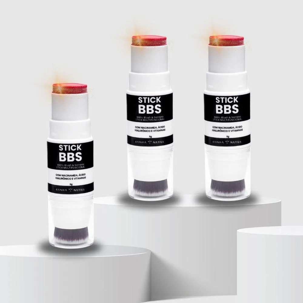 KIT 3 - STICK BBS BLUSH BATOM & SOMBRA STICK MULTIFUNCIONAL