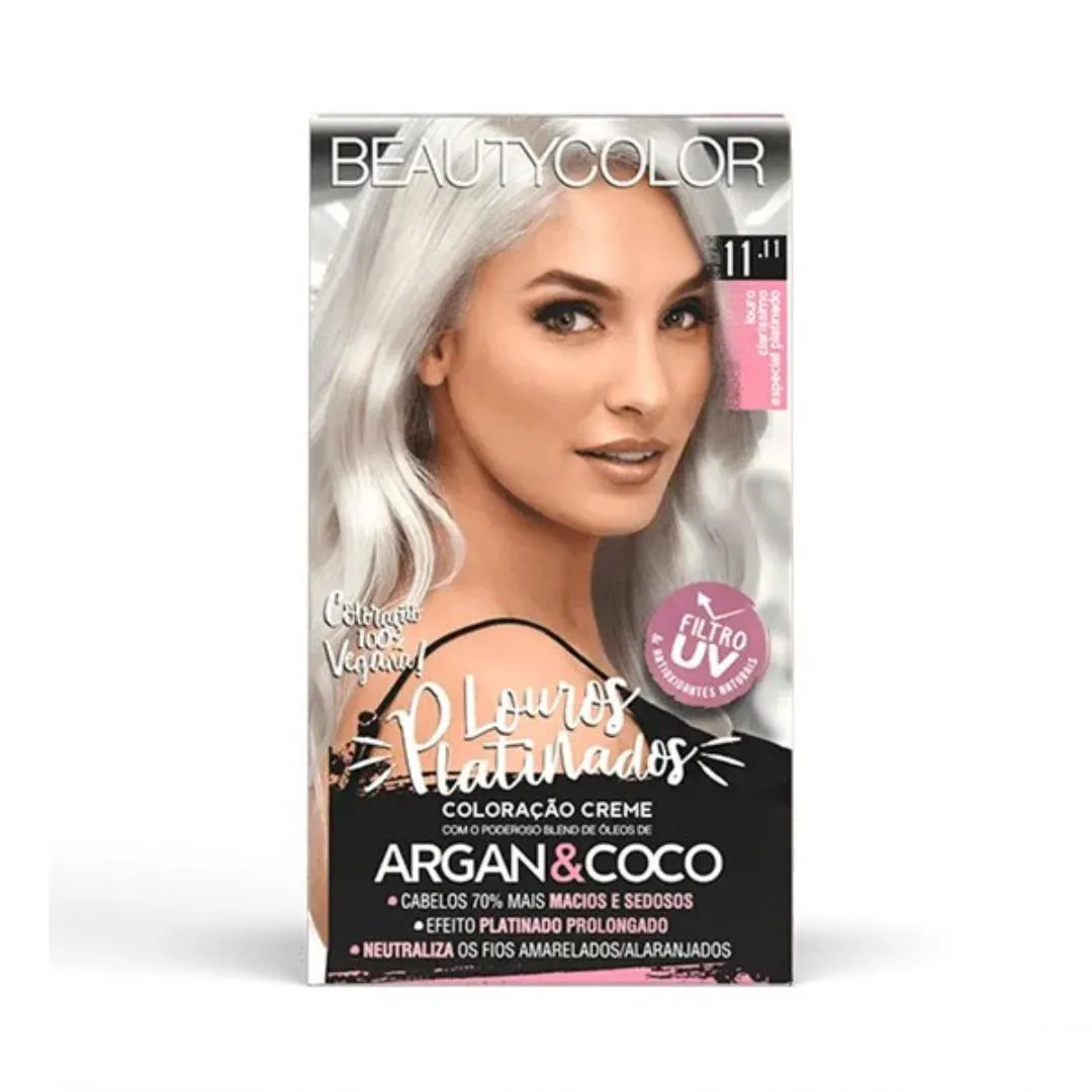 COLORAçãO KIT 11.11 LOURO ESPECIAL PLATINADO - BEAUTY COLOR