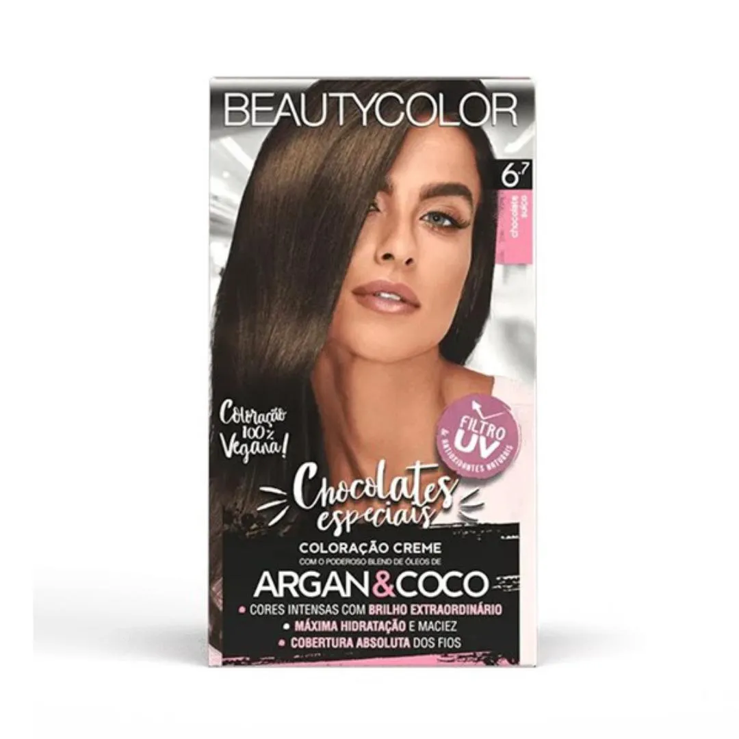 COLORAçãO KIT 6.7 CHOCOLATE SUíçO - BEAUTY COLOR
