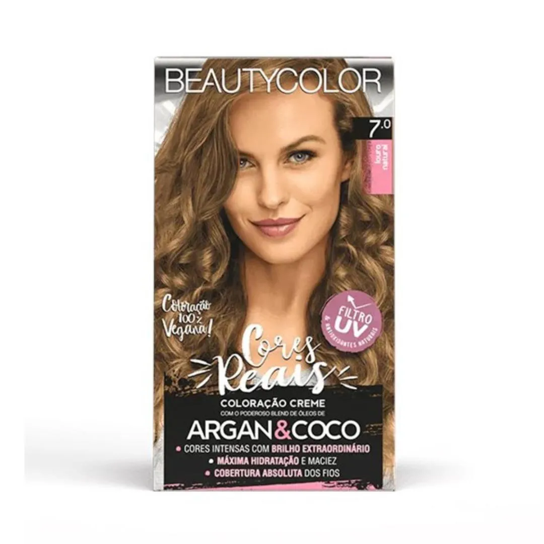 COLORAçãO KIT 7.0 LOURO NATURAL - BEAUTY COLOR