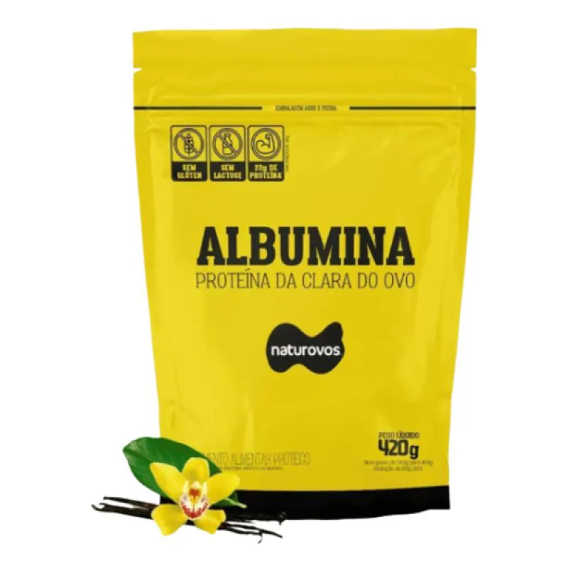 ALBUMINA SABOR BAUNILHA 420G NATUROVOS