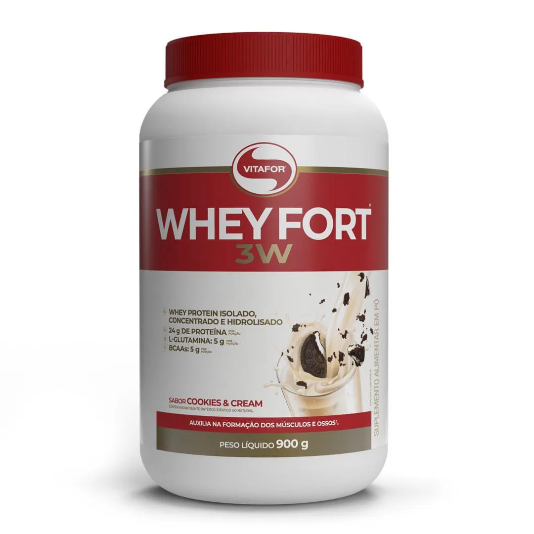 WHEY FORT 3W-900G-VITAFOR Baunilha