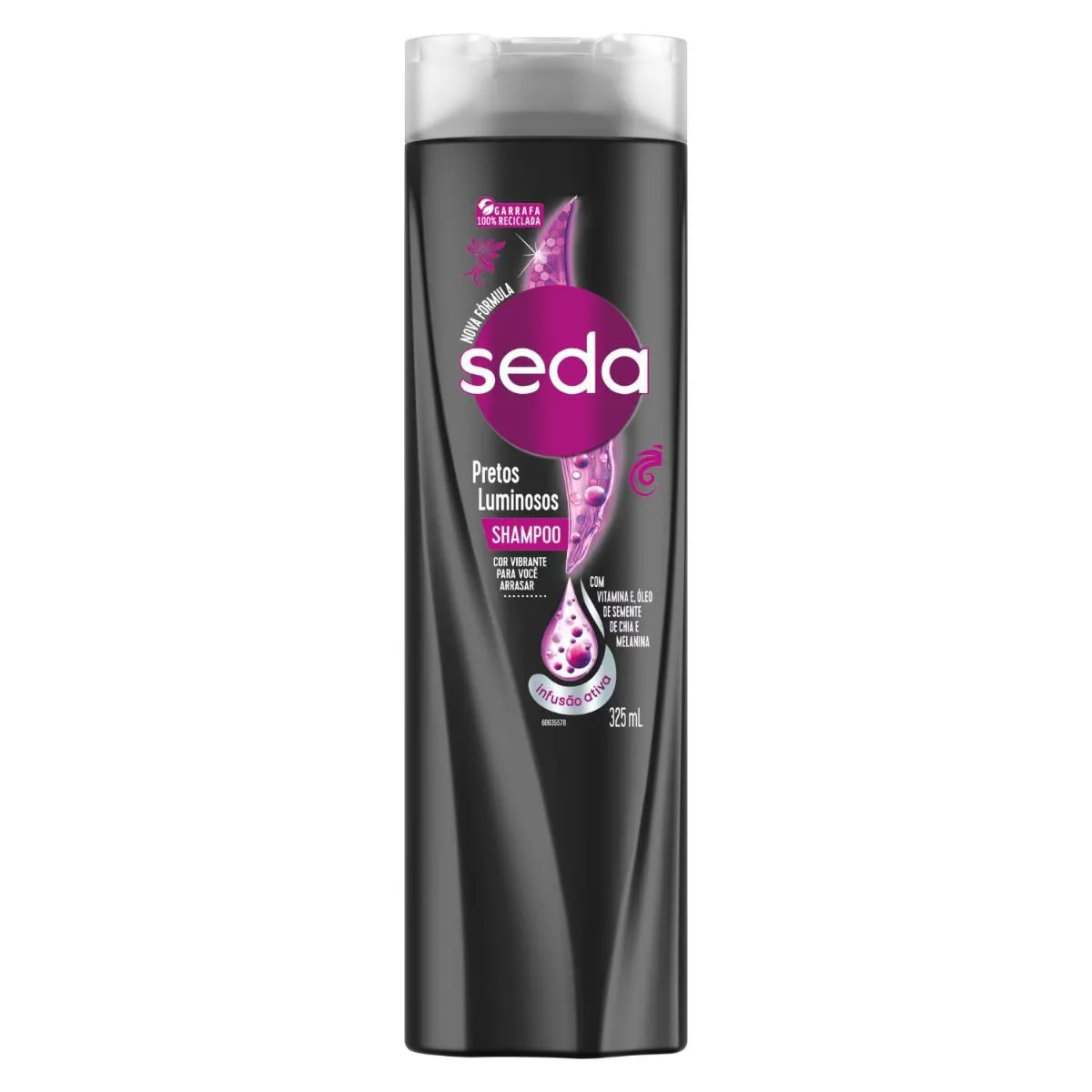 SHAMPOO SEDA COCRIAçõES PRETOS LUMINOSOS 325ML