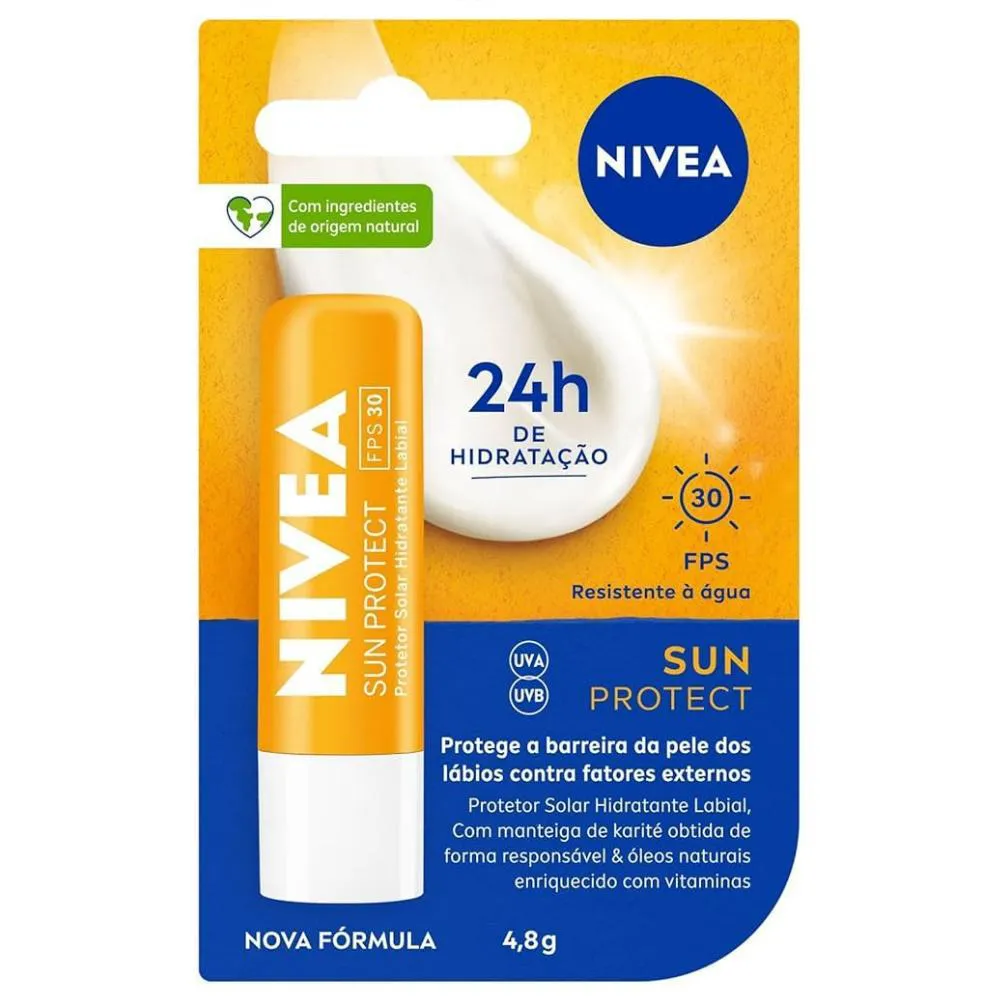 PROTETOR SOLAR LABIAL NIVEA SUN PROTECT FPS30 4,8G