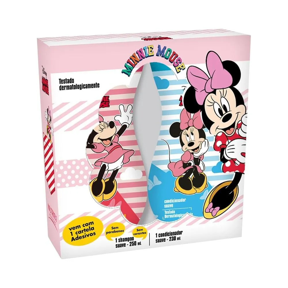 KIT SHAMPOO E CONDICIONADOR INFANTIL MINNIE MOUSE 250 +230 ML