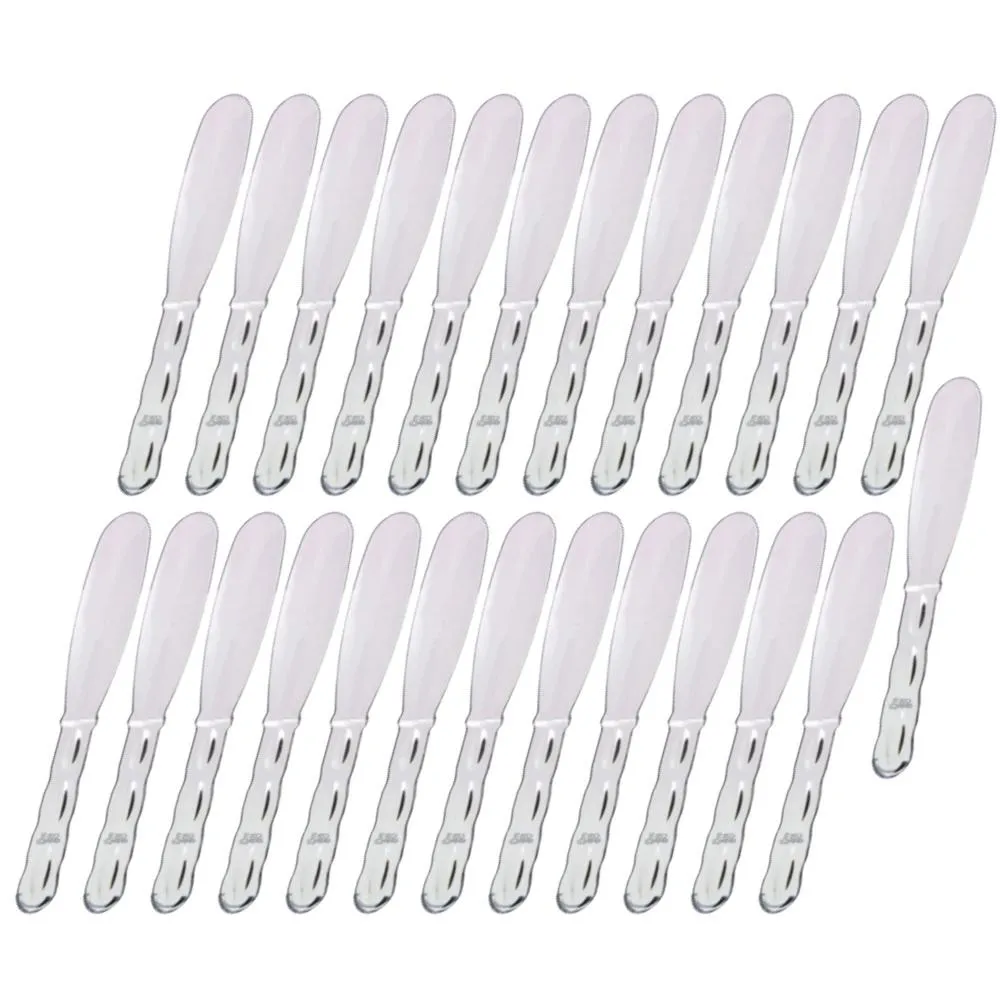 25UN ESPATULA ACRILICA LUXO TRANSPARENTE P/ CREME SANTA CLARA
