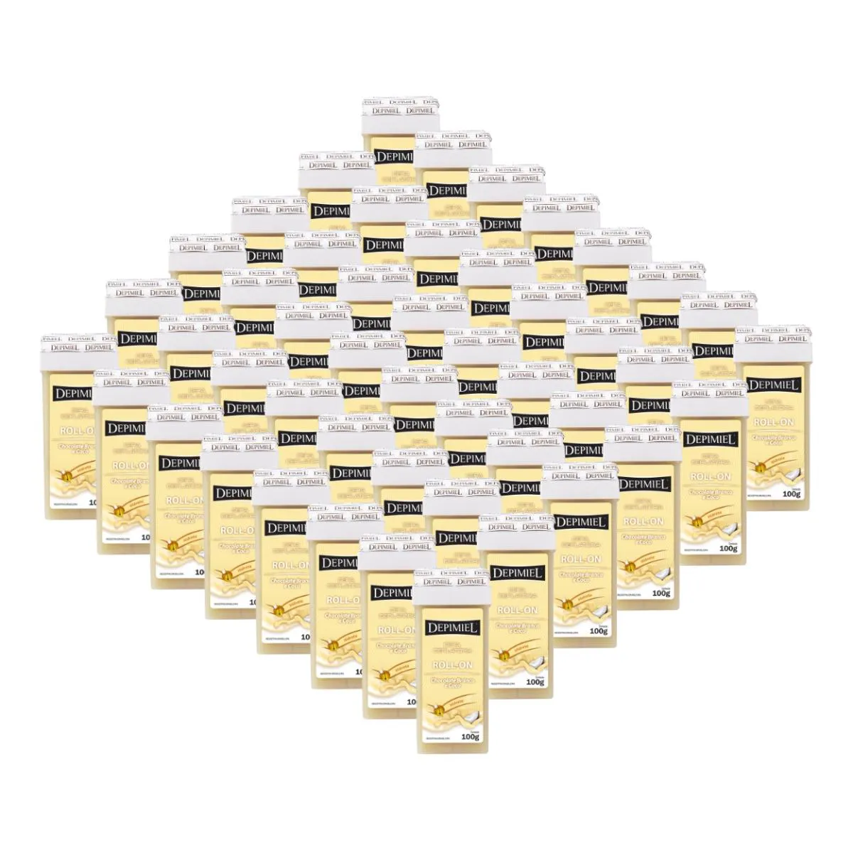 48 CERAS DEPILATóRIA ROLL-ON CHOCOLATE BRANCO COCO DEPIMIEL