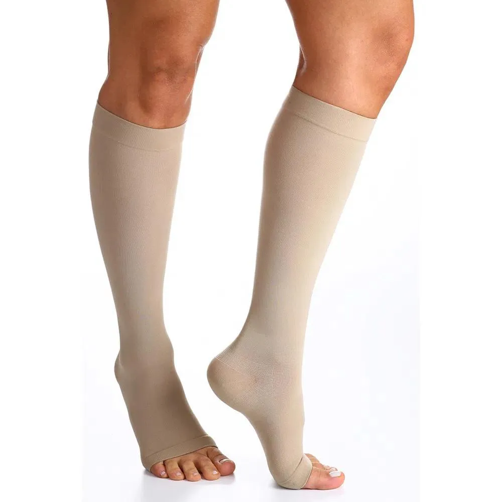 MEIA SIGVARIS SELECT COMFORT PREMIUM 3/4 862 20-30 MMHG PONTEIRA ABERTA Natural P1