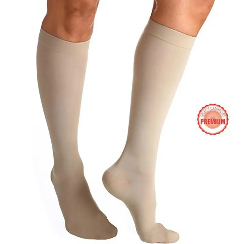 MEIA SIGVARIS SELECT COMFORT PREMIUM 3/4 862 20-30 MMHG PONTEIRA FECHADA Preta M3