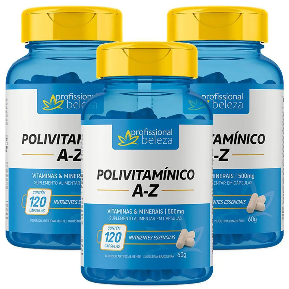 PB - 03 POLIVITAMíNICO 500MG A A Z 120 CáPS