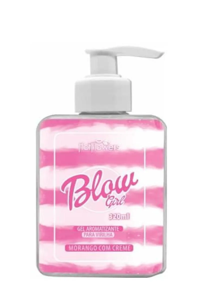 BLOW GIRL HIDRATANTE AVELUDADO BEIJáVEL PARA REGIãO PéLVICA E VIRILHA MORANGO COM CREME 320ML HOT FLOWERS