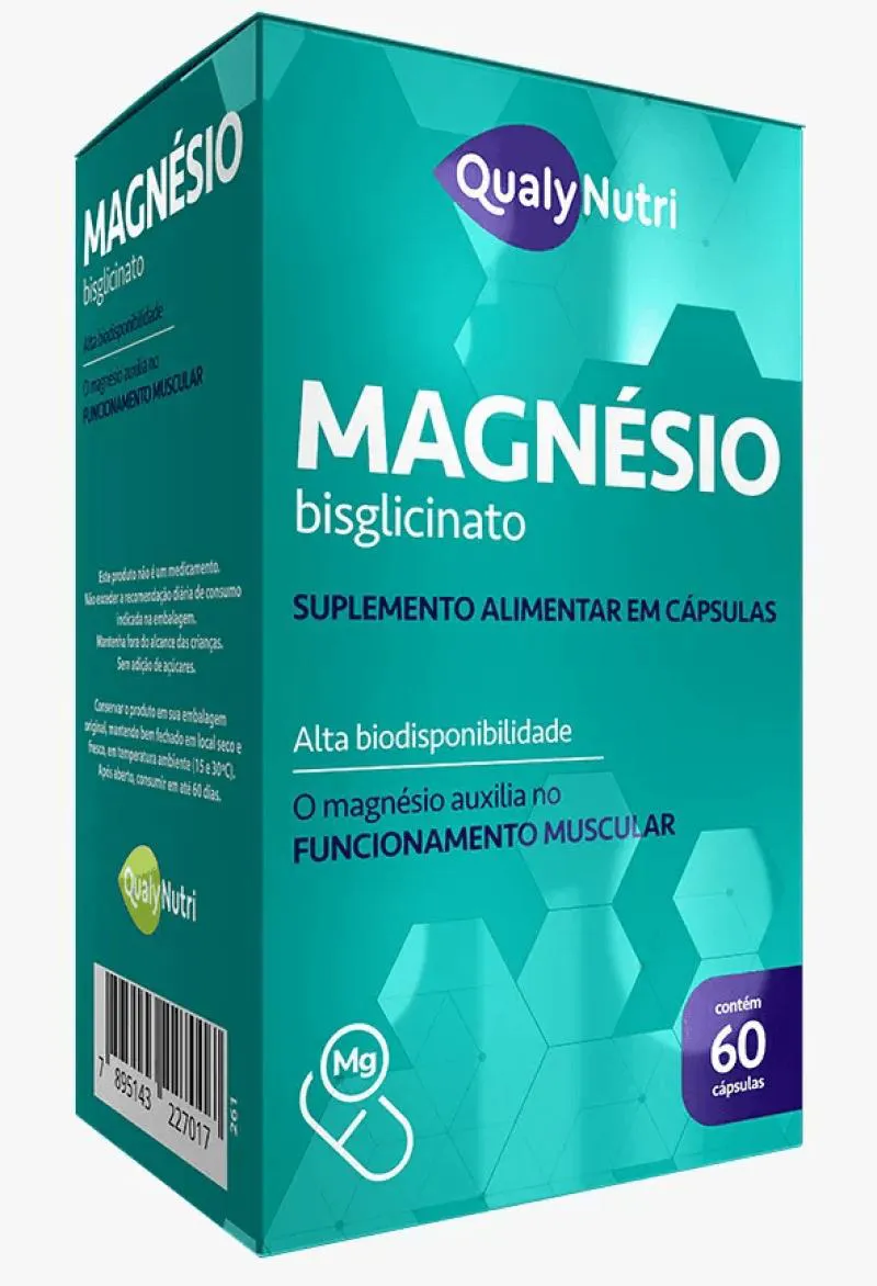 MAGNéSIO BISGLICINATO C/60 CáPSULAS - QUALY NUTRI