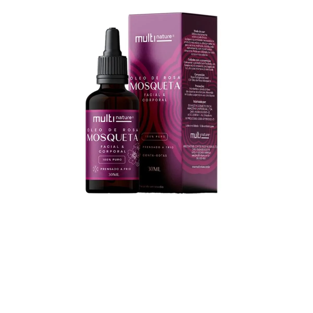 ÓLEO DE ROSA MOSQUETA 100% PURO  30ML - MULTI  NATURE
