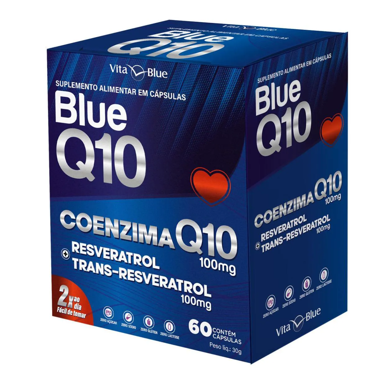 BLUE Q10 COENZIMA Q10 100MG C/60 CáPSULAS - VITA BLUE