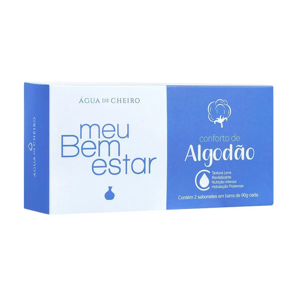 SABONETE EM BARRA CONFORTO DE ALGODãO (2X90G)